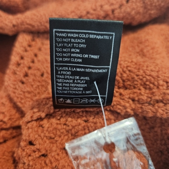 NWT Cupcakes And Cashmere Burnt Orange Pullover Loose Fit Maj Sweater - Picture 12 of 13